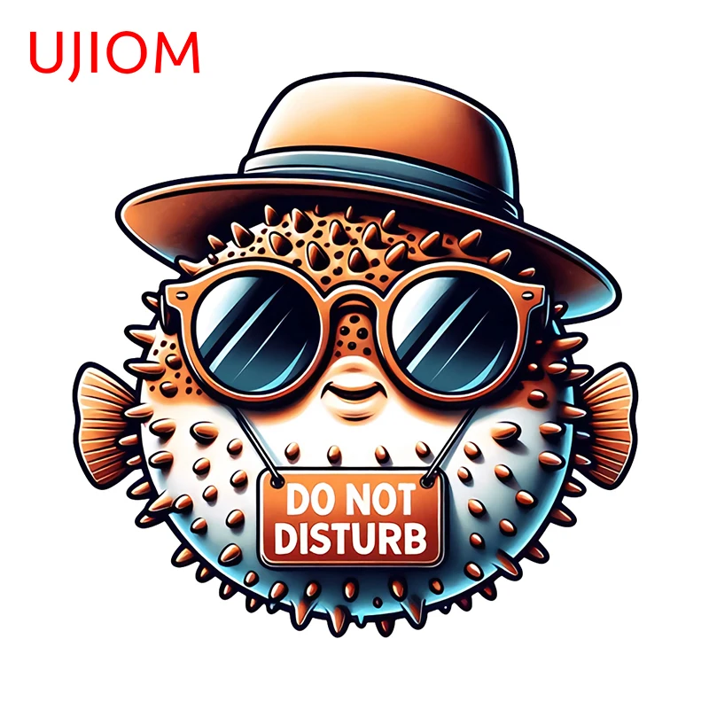 UJIOM 13 см × логотип рыбы-фугу наклейки на стену не беспокоить с графикой Caroon