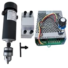 Шпиндель с воздушным охлаждением 500 кВт с ЧПУ, патрон для дрели, Вт, двигатель шпинделя + регулятор скорости питания для гравировки