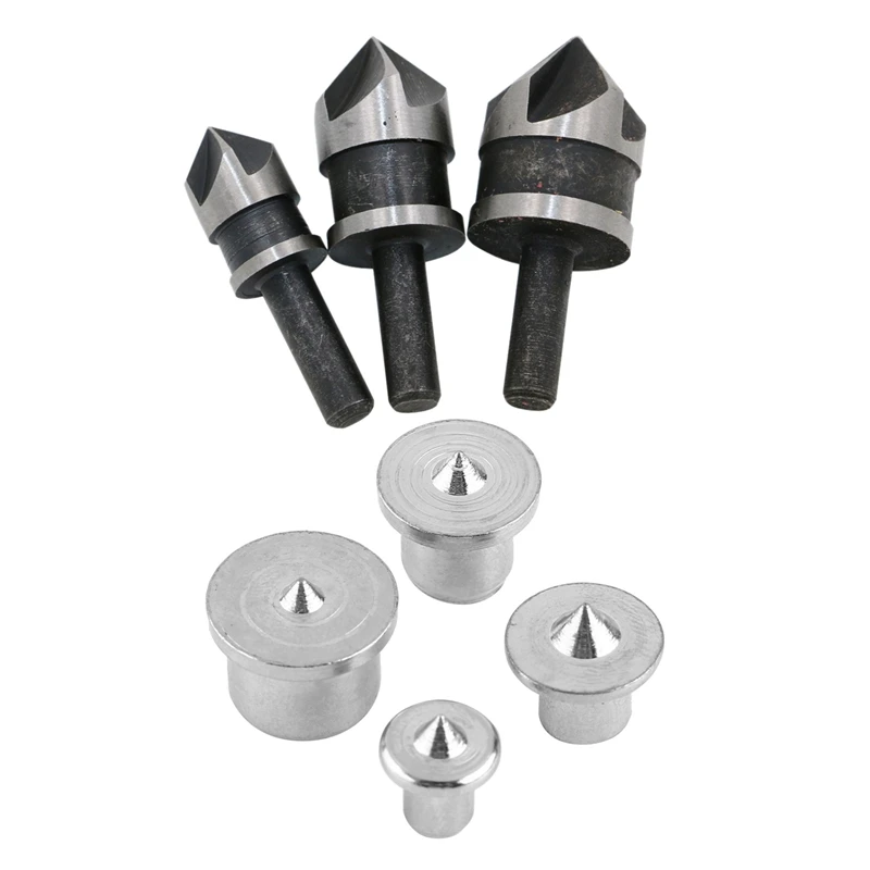 3 шт. набор сверл с зенковкой на 5 канавок фреза для снятия фаски 90 градусов и 8