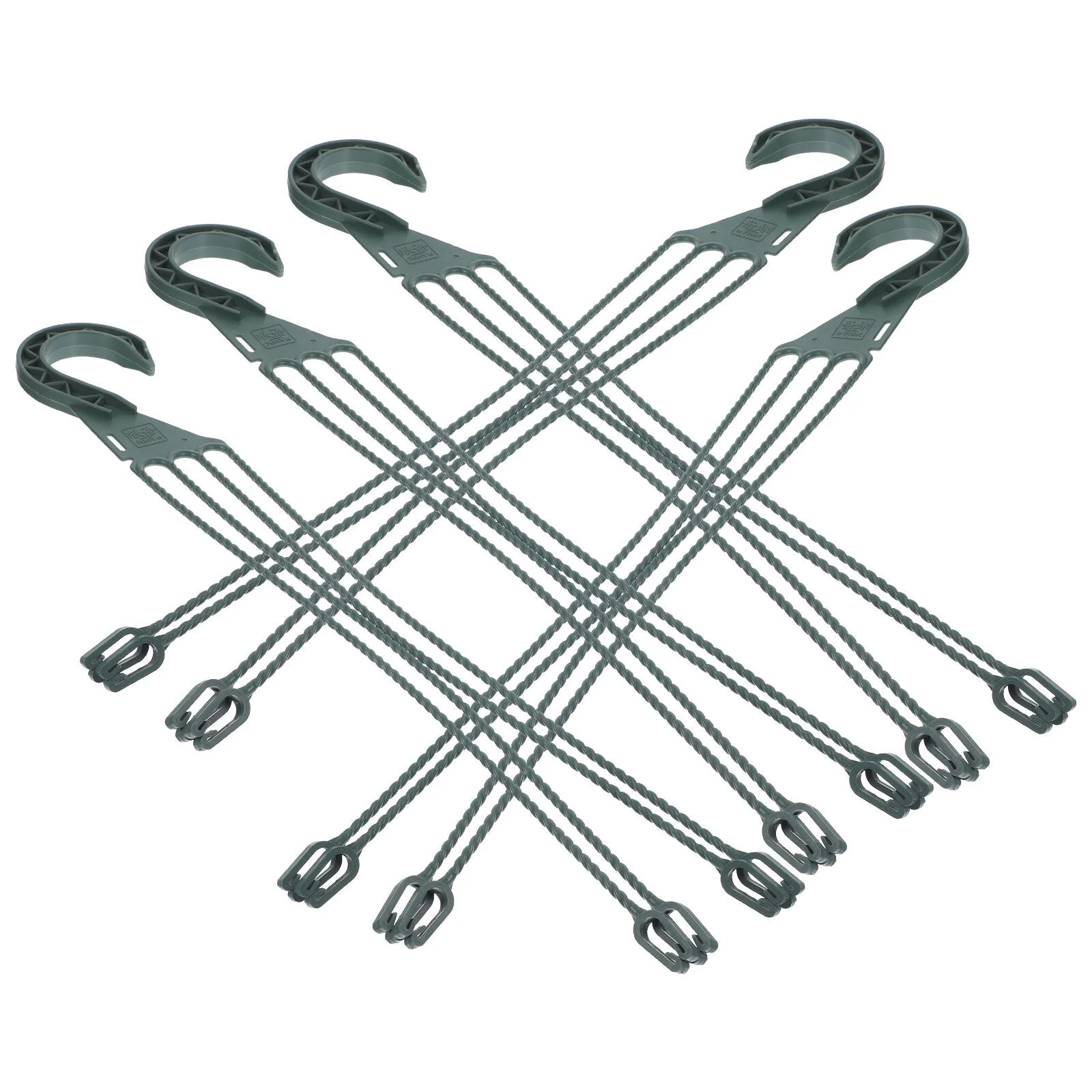 

5 Pcs Pot Hangers Plants Outdoor Hanging Basin Hook 45X6.5CM Hangers Green Plastic Pots Potted