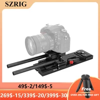 szrig vct 14 video camcorder camera v mount qr durable plate with manfrotto baseplate 15mm lws dual rod support system
