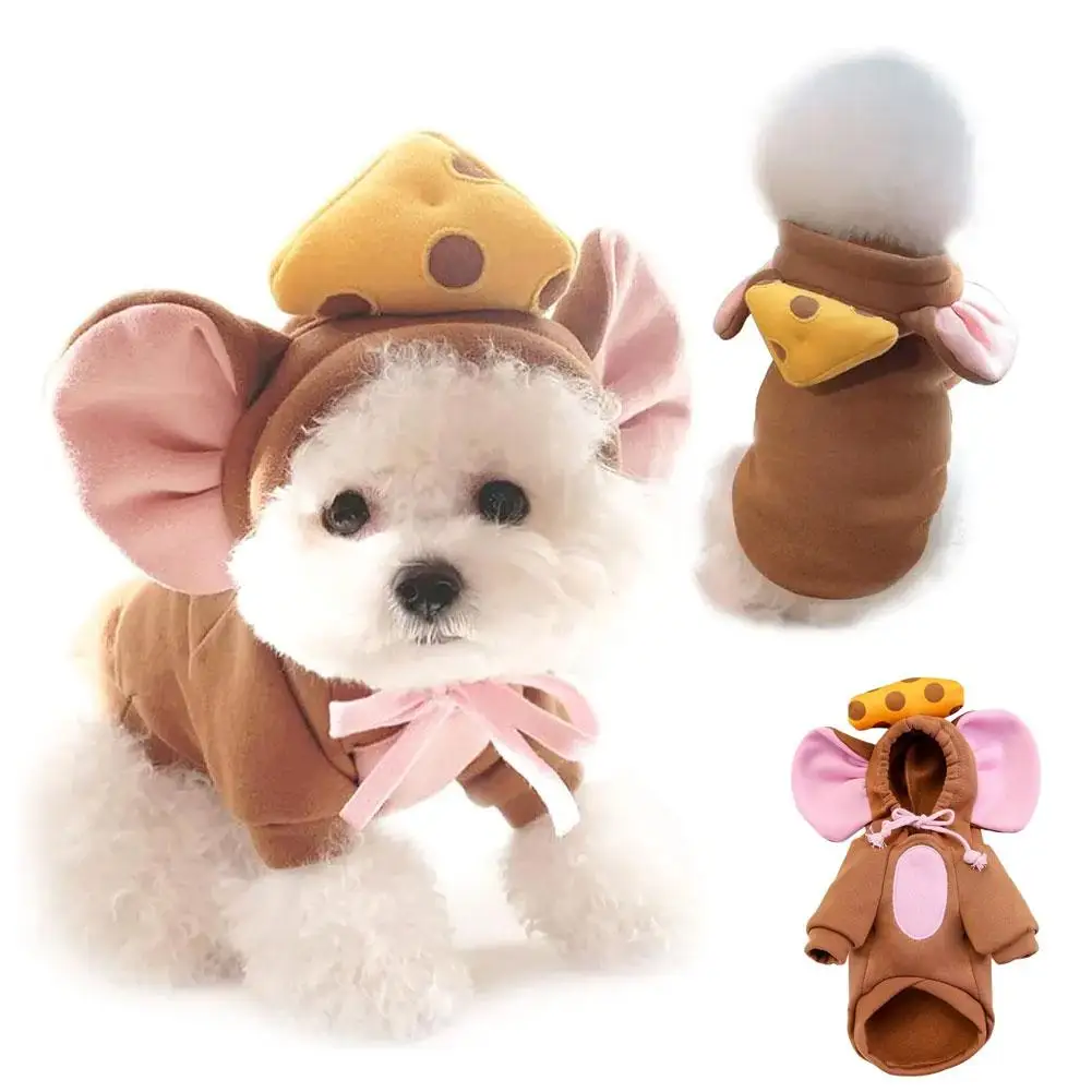 Зимняя термоодежда для домашних животных забавная теплая куртка с большими