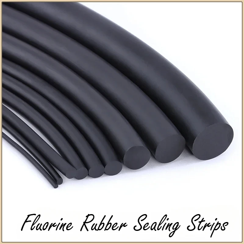 Лента из фторрезиновой резины диаметром 2 3 4 5 6 7 8 10 12 15 мм черная твердая не