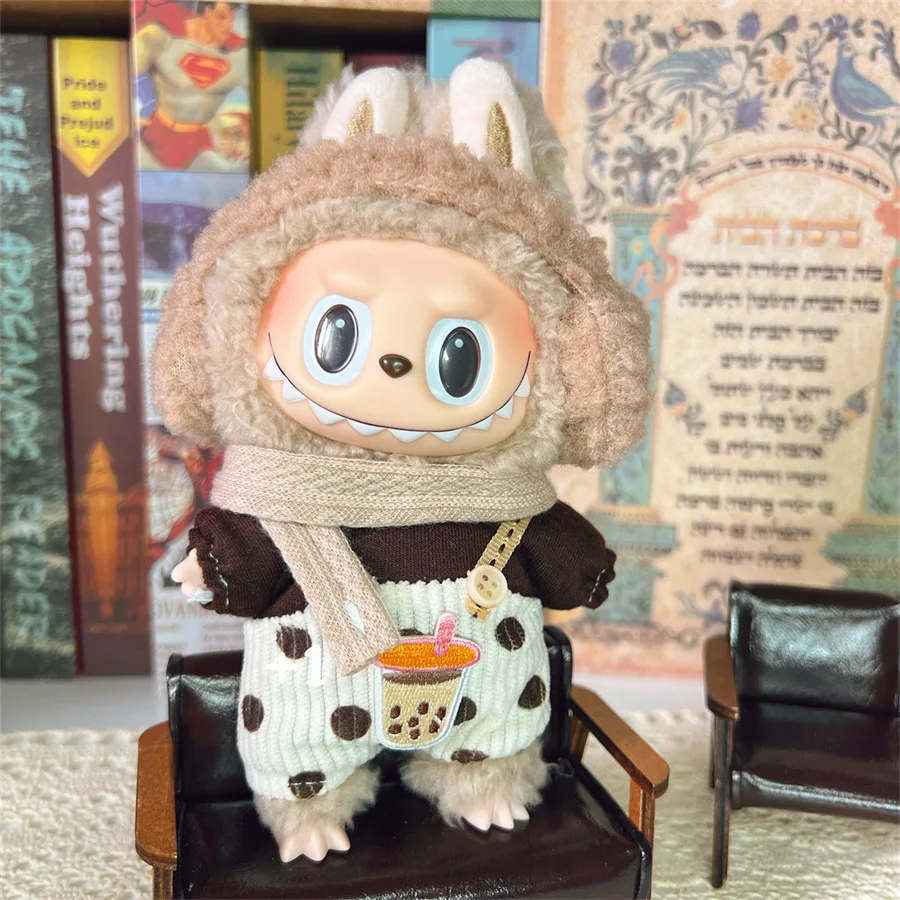 Одежда для куклы Labubu Idol 15-17 см аксессуары корейки Kpop Exo комбинезон в горошек шарф