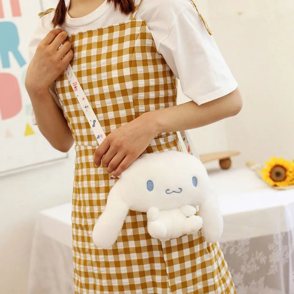 

Сумка-мессенджер Sanrio плюшевая для девочек, мультяшный саквояж кросс-боди из серии аниме, мягкая сумочка-мессенджер для кукол, подарок на день рождения и Рождество