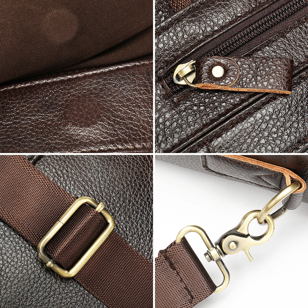 NIUCUNZH Handbags Computer Bag 15.6 Inch Business Travel Briefcase Genuine Leather Shoulder Crossbody Bags A4 Documents Bags