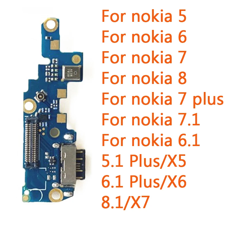 

Original Replacement For Nokia 6 7 8 plus 5.1 6.1 7.1 8.1 Plus X5 X6 X7 USB Charge Dock Port Connector Board Flex Cable