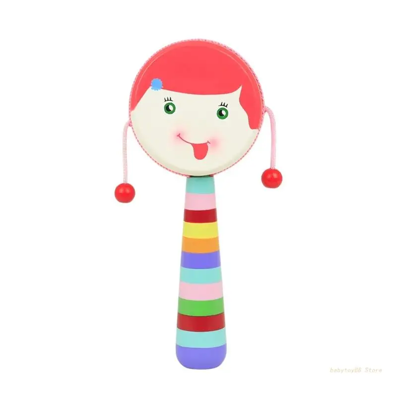 

Y4UD погремушка-барабан для детей, погремушка-барабан, Успокаивающая игрушка, Музыкальная погремушка для раннего развития, игрушка для дошкольного инструмента