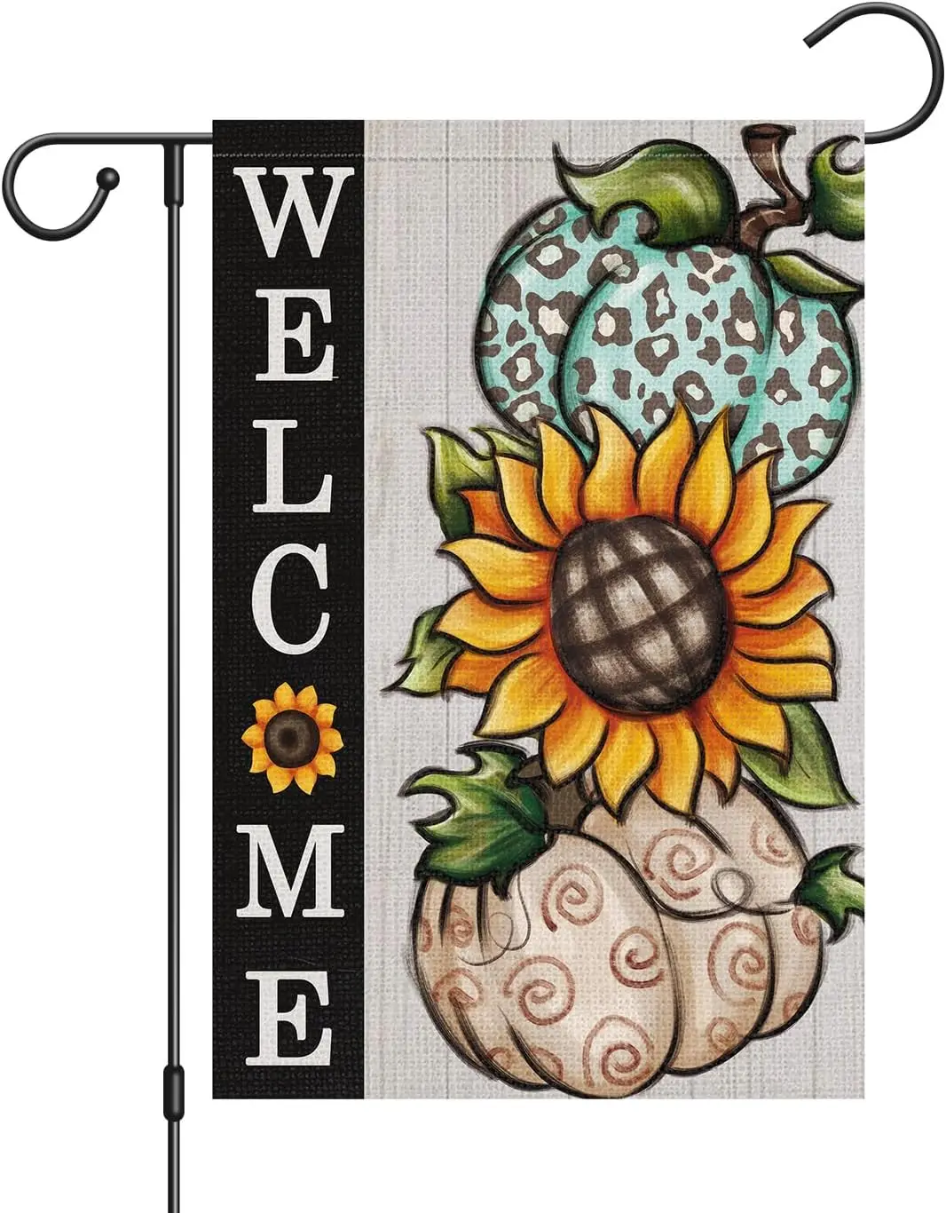 Луиза Маэлис Добро пожаловать осенний садовый флаг 12x18 двусторонний маленький
