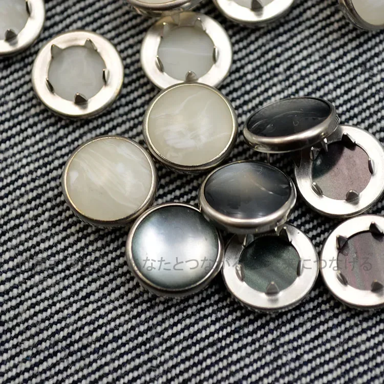 Пуговица для рубашки YKK с пятикрапановой застежкой импортированная из Японии