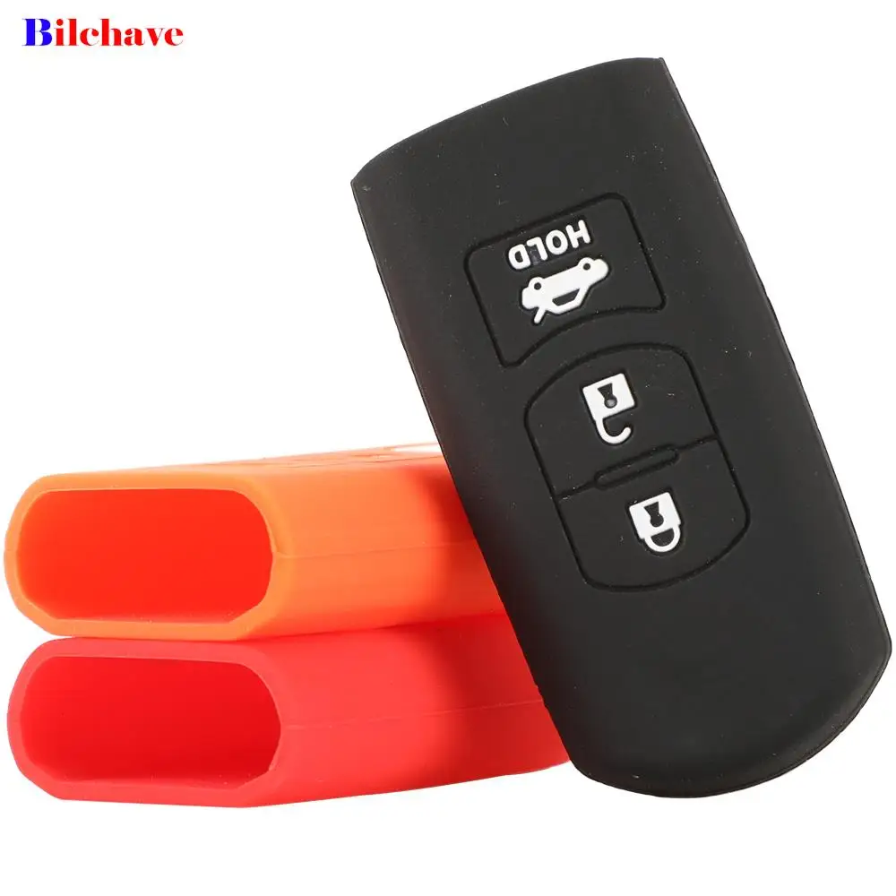 

Jingyuqin 3 кнопки для Mazda 2 3 6 Axela Atenza CX-5 CX5 CX-7 2014 2015 2016 FOB CX-9 силиконовый чехол