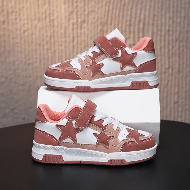 Кроссовки из ПУ кожи для мальчиков и девочек Повседневная Удобная прогулочная