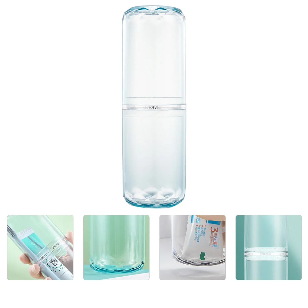 

Travel Toothpaste Case Cup Container Holder Storage Portable Box Caps Cover Bathroom Wash Carrier Covers Outdoor Clear Cups