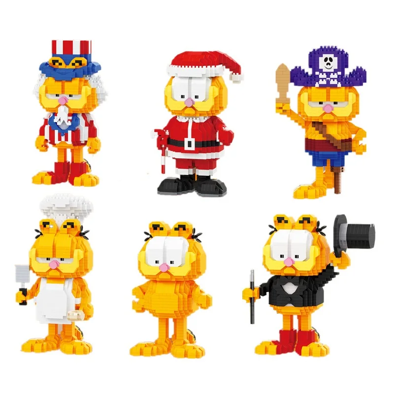 Balody Mini Blocks Magic Cartoon Garfield Cat Anime Figures Collection Building Toy DIY Bricks for Kids Present Girl Gift 18133 | Игрушки и