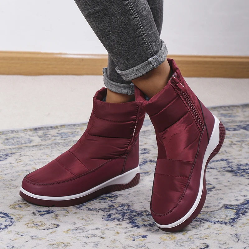 

Women's Motorcycle Boots Flat Winter Boots Thick Plush Waterproof Non-slip Boots Fashion Women's Winter Shoes Warm