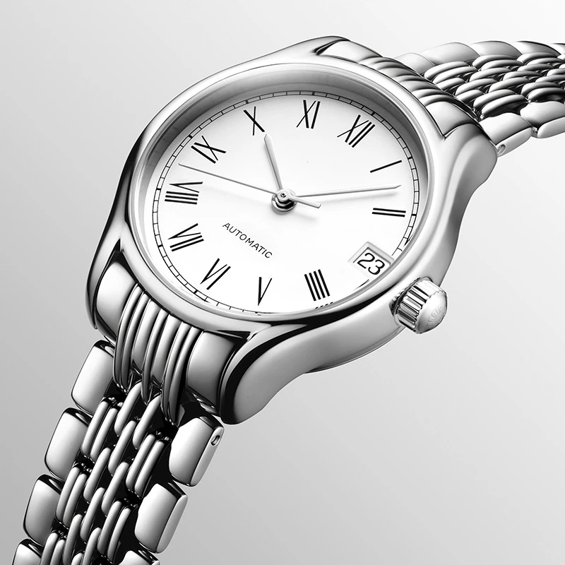 

Часы наручные женские механические с автоподзаводом и браслетом из нержавеющей стали с сапфировым стеклом