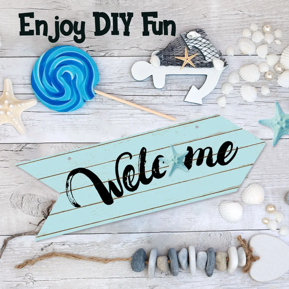 putuo decor diy blank arrow wooden signs wood hanging plaque for graffiti personalizednon custom home living room wall decor free global shipping