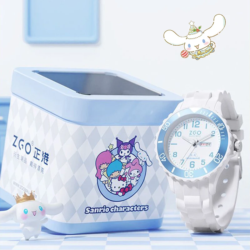 

Kawaii Sanrio Cinnamoroll My Melody Quartz Watches Digital Watch Simple Fashion Waterproof Luminous Precise for Students Exam
