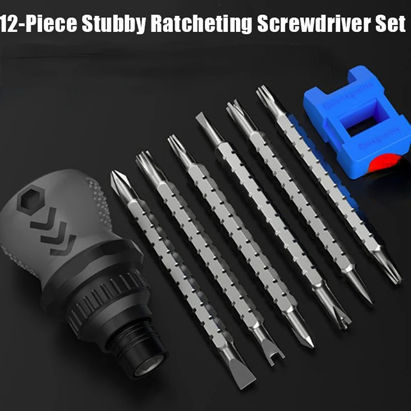 

Ratchet screwdriver set inside cross shaped screwdriver triangular torx screwdriver multifunctional screwdriver set 13PCS
