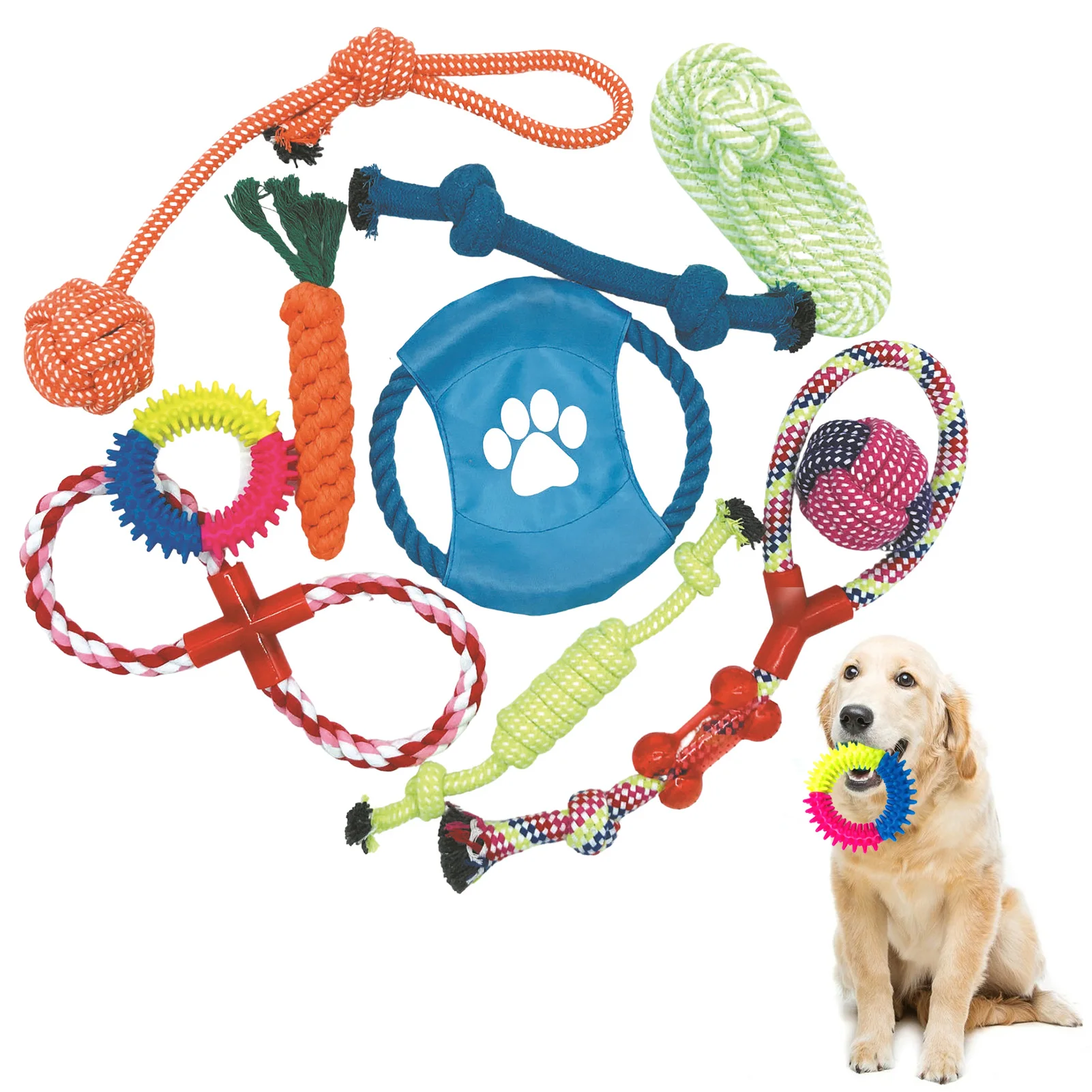 

Rope Toys For Aggressive Chewers Dog Chew Toys For Puppy Tough Dog Toys Heavy Duty Dental Dog Rope Toys Kit For Medium Dogs