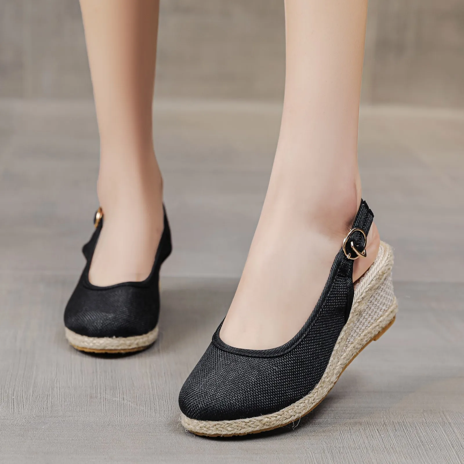 Sandals Women 2023 Beach Shoes Sandals Breathable Toe Weave Buckle Strap Womens Sandals Wide Tassel Sandals For Women sandalias