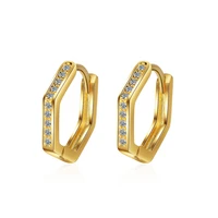 diwenfu 14k gold color and silver fl diamond stud earring women aros mujer oreja silver 925 jewelry diamond bizuteria orecchini