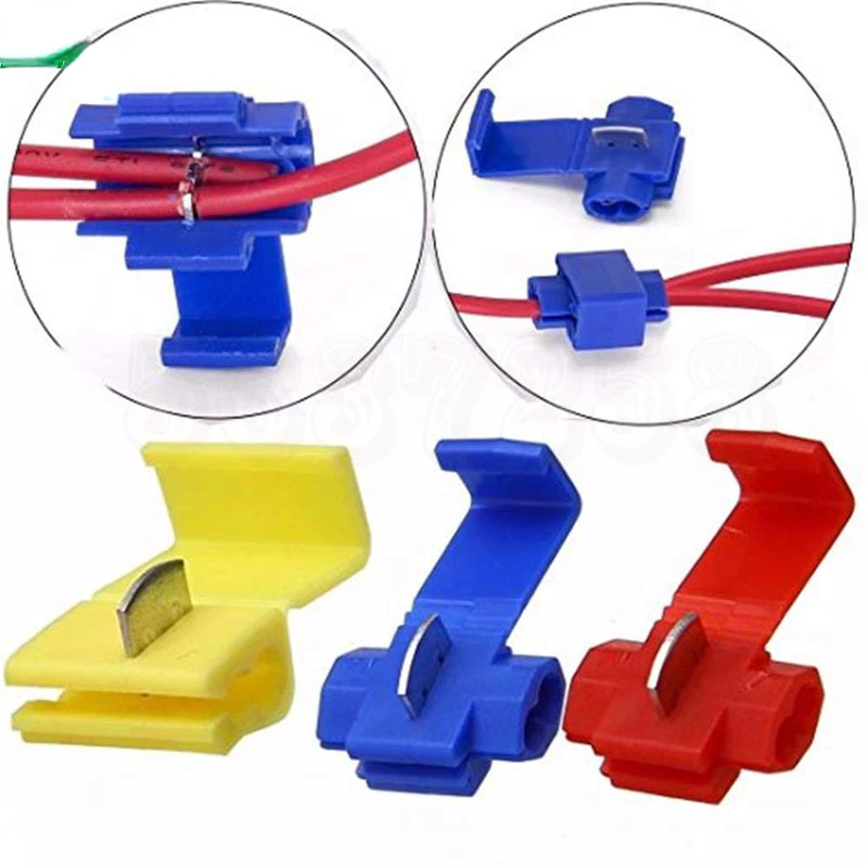 

Snap-On Automotive Connectors 1000 Pcs - 2 Pcs Red Cable Connectors Quick Quick Splice Lock Wire Terminal Crimp Scotchlocks