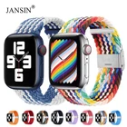 Плетеная сольная петля для Apple watch band 38 мм 40 мм 42 мм 44 мм регулируемый эластичный спортивный браслет для Apple Watch band 41 мм 45 мм