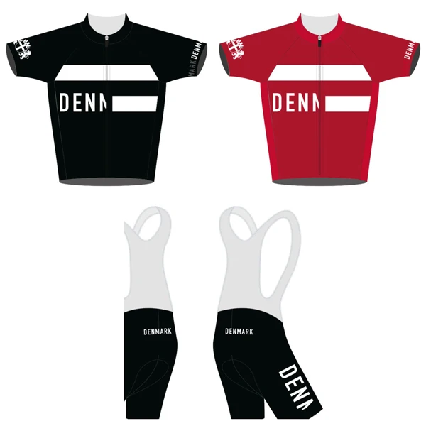 2016 Джерси с коротким рукавом для велоспорта национальной сборной Дании летняя