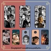fhnblj anime attack on titan eren phone case for samsung s20 lite s21 s10 s9 plus for redmi note8 9pro for huawei y6 cover