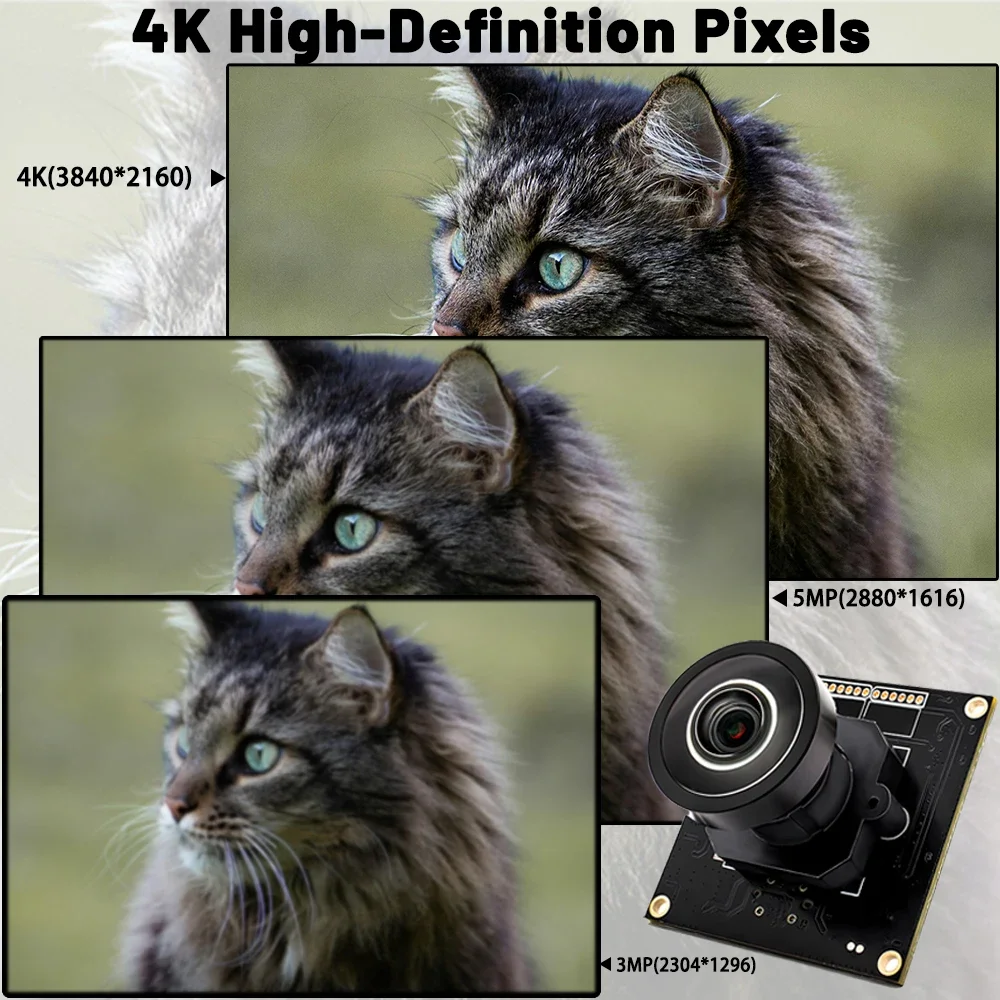 Фото Модуль камеры YUV USB3.0 1080P 60FPS 1/1,8 дюйма IMX678 CMOS 4K 60FPS MJPEG с объективом без искажений для преподавания видео в прямом эфире №4