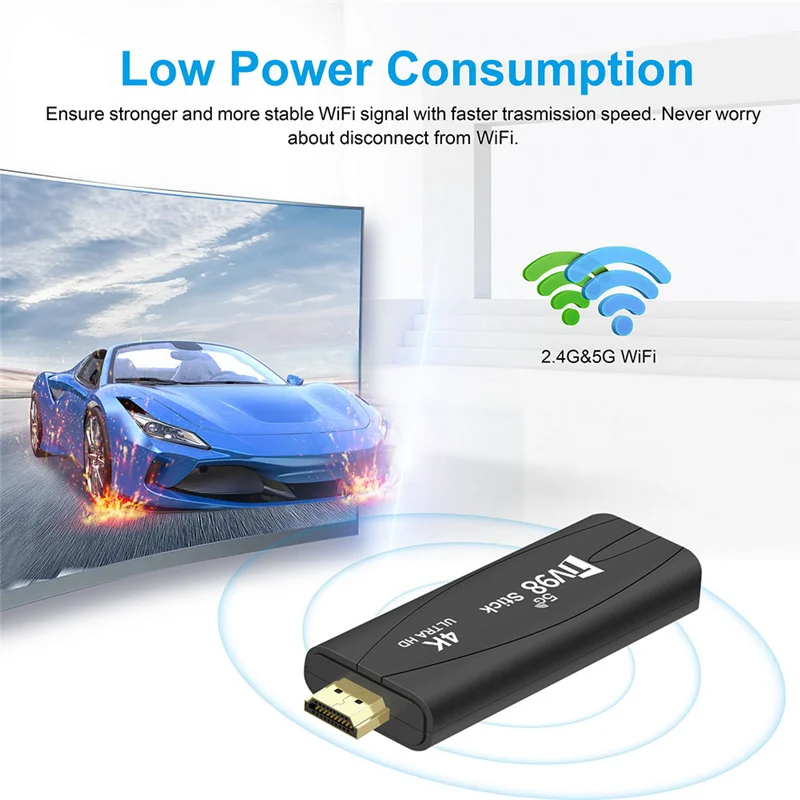 TV98 TV STICK 1G + 8G Android12.1 2 4G 5G WiFi Android Smart BOX 4K 60Fps Set Top Box (вилка европейского стандарта)