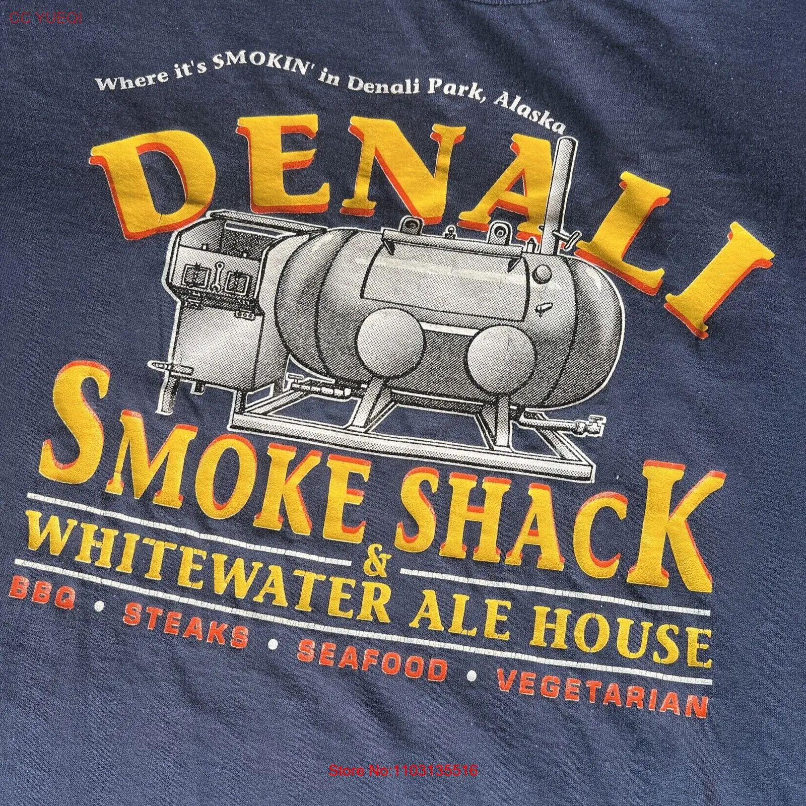 Винтажная футболка Denali Alaska sz X-Large EUC Y2K Destination Into The Wild BBQ