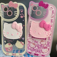 hello kitty photo frame cat with stand phone cases for iphone 13 12 11 pro max mini xr xs max x back cover