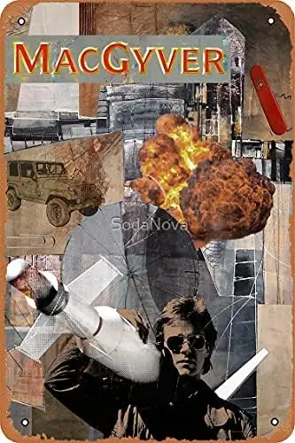 Плакат MacGyver металлическая жестяная вывеска Винтажный ретро-декор стены в виде
