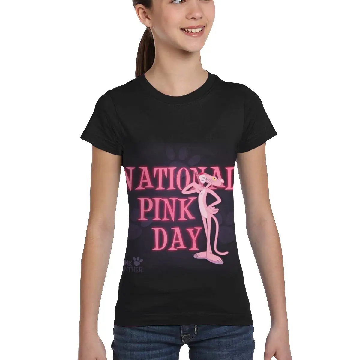 

New 3D Printed t shirt Anime Pink Panther T-shirt Short Sleeve Kids Boys Girls Casual Tops Tees Toddler Children's Clothing
