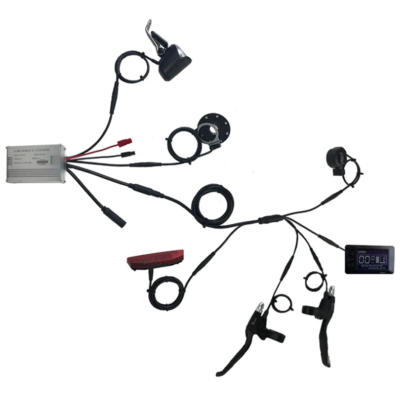 

Hot-Ebike 36V/48V Square Wave Controller for 350W Electric Bicycle Motor Wheel JN LCD GD01- Display Waterproof Plug