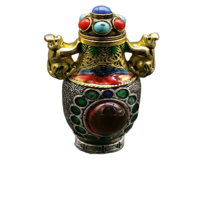 

China Old National Style Old Tibetan Silver snuff bottle