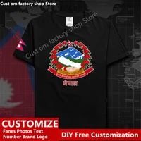 nepal npl country flag %e2%80%8bt shirt diy custom jersey fans name number logo cotton t shirts men women loose casual sports t shirt