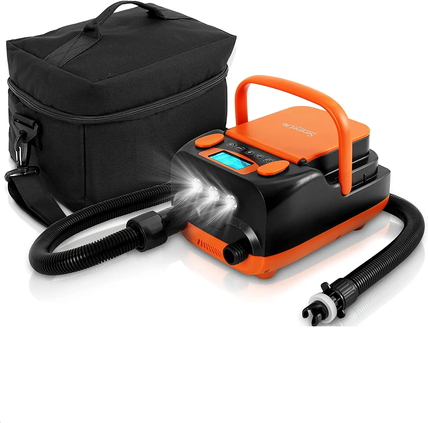 

Rechargeable Paddle Board Electric Air Pump 16PSI Sup Air Pump with 12V Battery