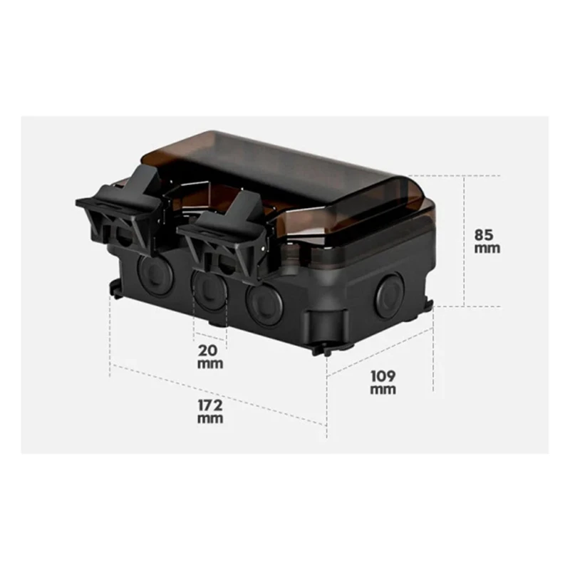Водонепроницаемая розетка IP66 220 В черная