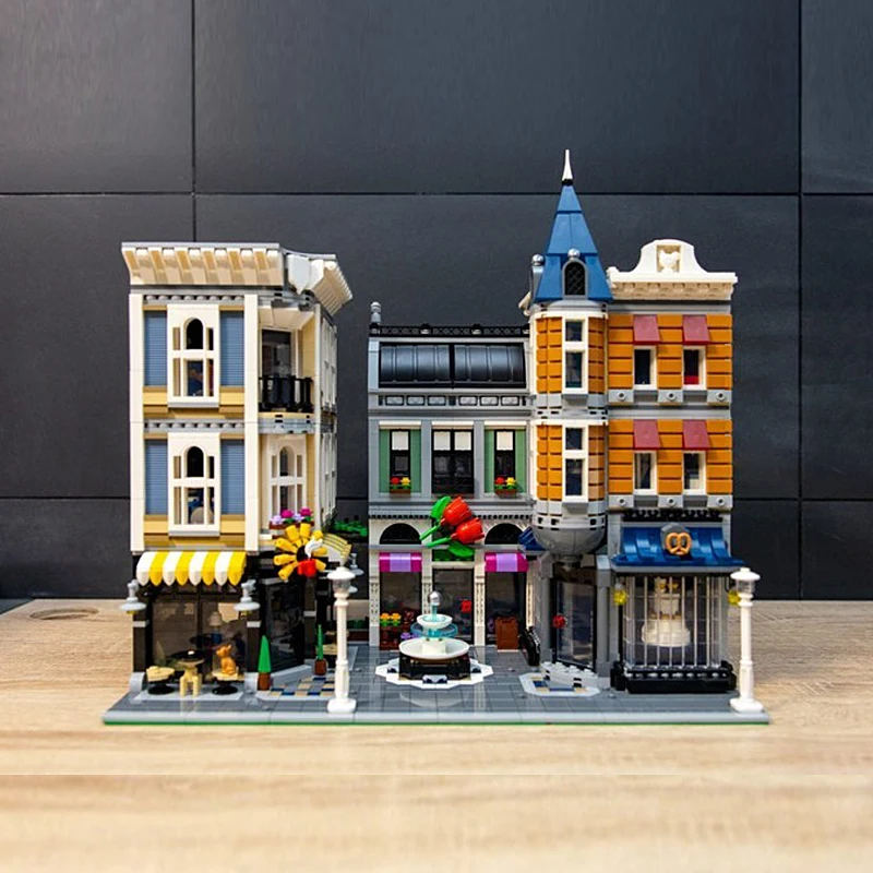 

15019 Street View City Center Assembly Square Building Blocks Bricks Model Kids Toy Christmas Gift Compatible Sets 10255