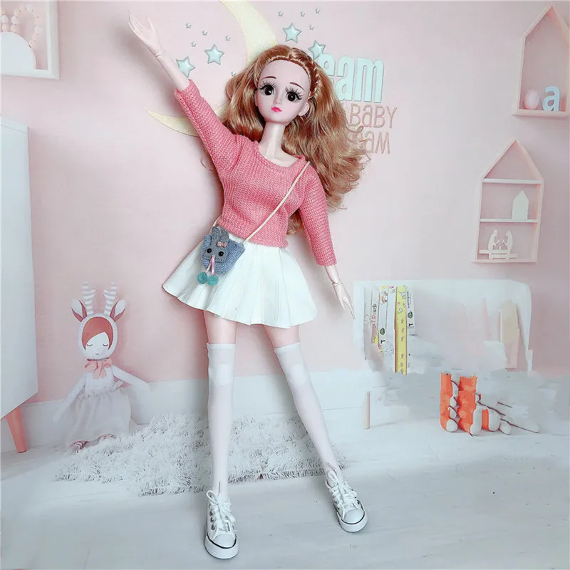 

Новинка 1/3, модная одежда для кукол комплект с плиссированной юбкой, платье и обувь, подходящие для кукол 60 см, аксессуары для игрушек, нарядо...