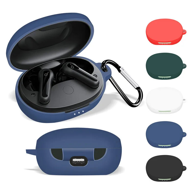 

Мягкий чехол из жидкого силикона для Soundcore LIFE p2 mini Bluetooth, чехол для беспроводных наушников, защитная коробка, Универсальные наушники