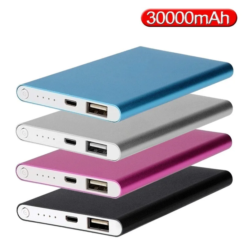 

Внешний аккумулятор на 30000 мА · ч, ультратонкое портативное зарядное устройство, внешняя батарея, внешний USB-аккумулятор для мобильных устро...