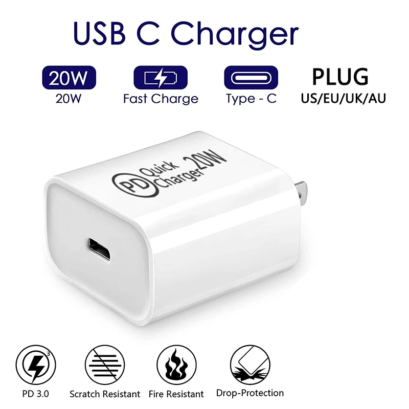 Мини-зарядное устройство с USB Type-C и поддержкой быстрой зарядки 20 Вт |