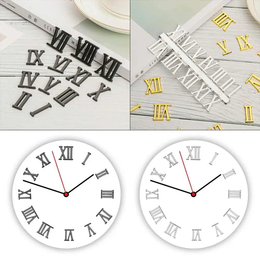 

1 Set Handmade Material Restore Digital Repair Tools Roman Numerals Clock Numerals Accessories Arabic Number Quartz Clock Parts