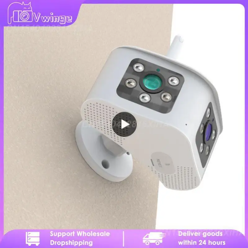 

Ai Human Detection Security Camera Protection 180 ° Ultra-wide Angle Ip Camera Wifi Wifi Dual Lens 4k 8mp 6mp