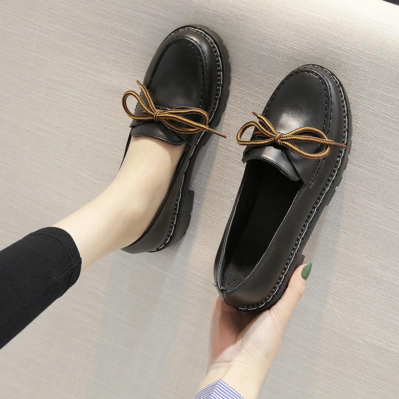 

Retro Harajuku Small Leather Shoes Women's 2022 Spring and Autumn New Korean Version All-match Student British Style Black Shoes