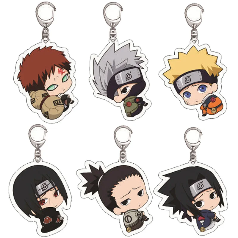 

Japan Anime Keychains Origianl Classic Caroon Role Key Chain Ring Jewelry Teens Student School Bag Accessories Gift Keyring Set